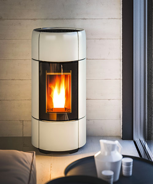 Curve modern pellet stove by MCZ