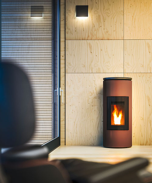 Mood modern pellet stove by MCZ