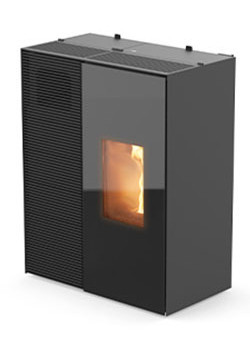 EIKO 365 - Stufa a pellet 6 kW con monoblocco di raffrescamento a 9.000 BTU/h per un comfort 365 giorni l'anno.