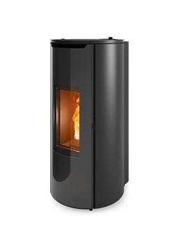 MINI - Stufa a pellet 6 o 8 kW tonda, compatta e facile da usare