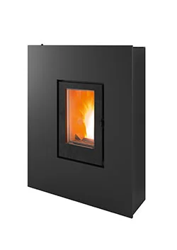 ROCK - Stufa a pellet slim e canalizzata da 8 kW, certificazione ambientale 5 stelle DM 186
